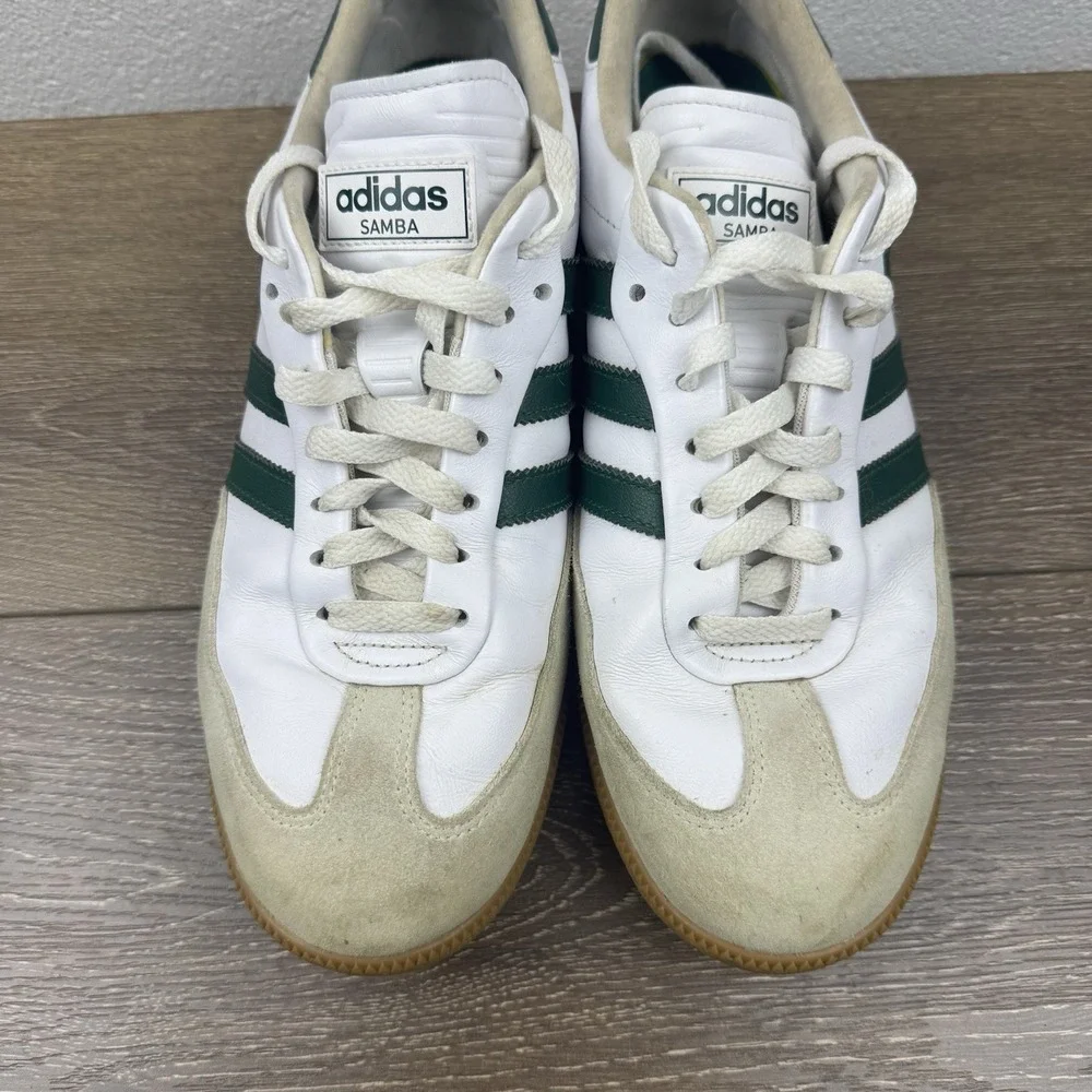Adidas‎ Samba Golf Shoes Spikeless White Green Gum4 JH6151 Sz 10.5